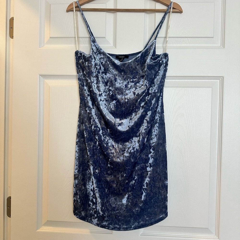 Forever 21 Blue Velvet Dress